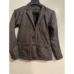 Nau Button Front Jacket , women/ men Sz Small, Dark Grey